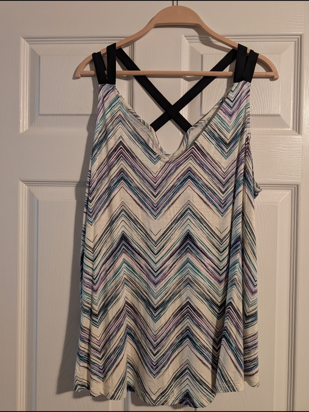 Maurices Chevron Print Tank Top with Black Straps